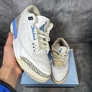 Size 8 | Jordan 3 UNC With Box | Pre-Owned